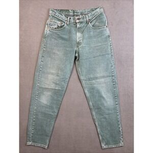 Vintage Levi's 560 Jeans Men's 32x32 Green Made in the USA 90s Tapered Zip Fly